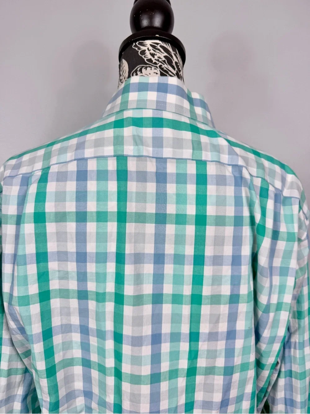 J. Crew men's blue plaid slim fit flex wrinkle free button down shirt size large